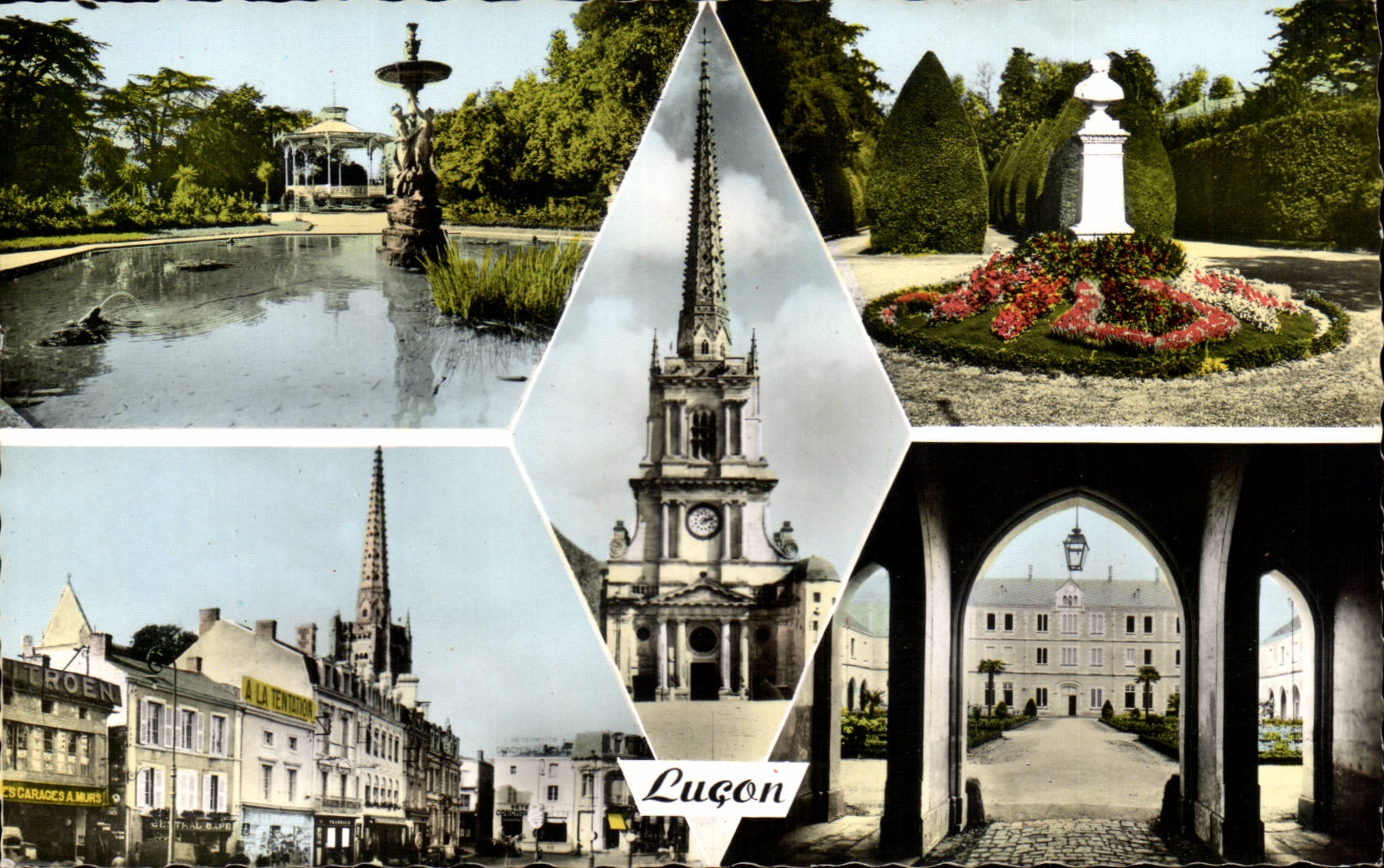 Luçon — Jardin Public, Cathédrale, Séminaire — Éditeur : REAL-PHOTO, Paris
