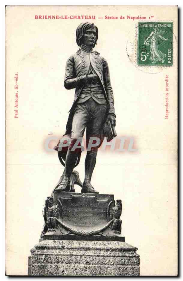 CPA Brienne le Chateau Statue de Napoleon 1er