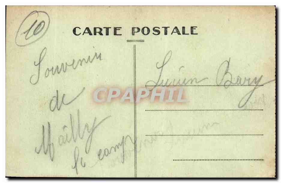Camp-de-Mailly — Baraquements — Éditeur non identifié, n° de série 9 — Verso