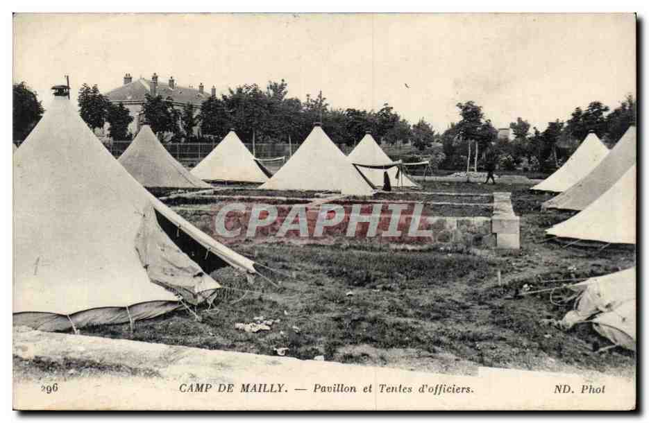 Camp de Mailly — Pavillon et tentes d'officiers — ND. Phot