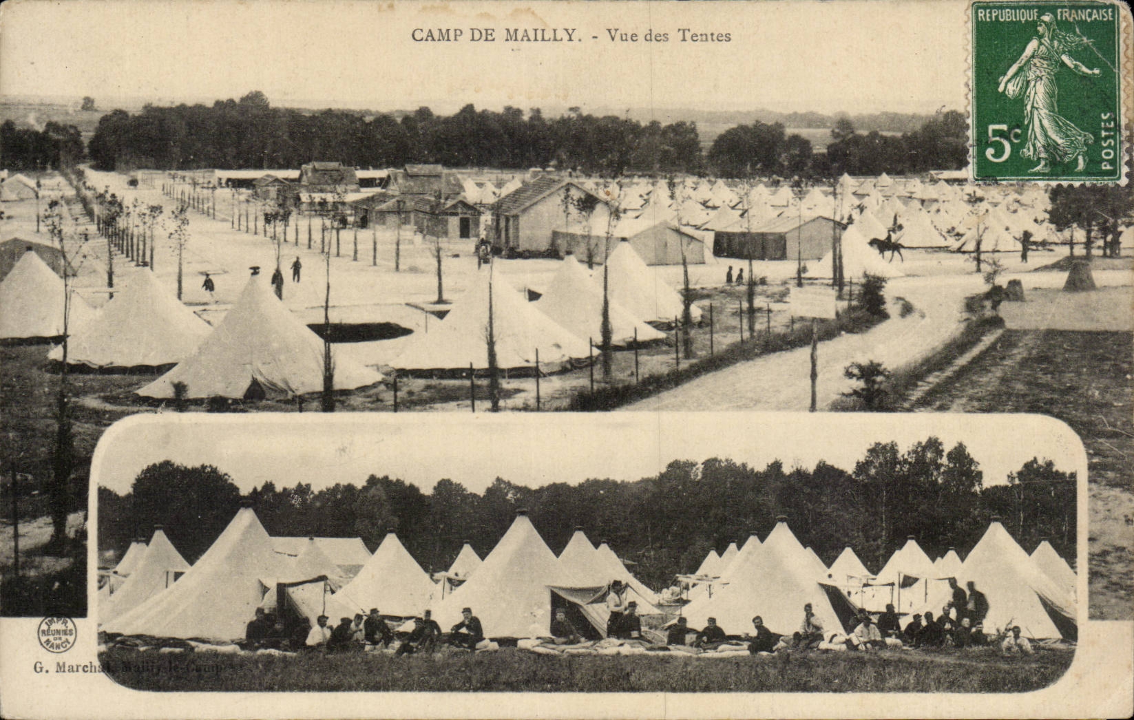 Camp de Mailly — Vue des Tentes — G. Marchand, Wailly-le-Camp