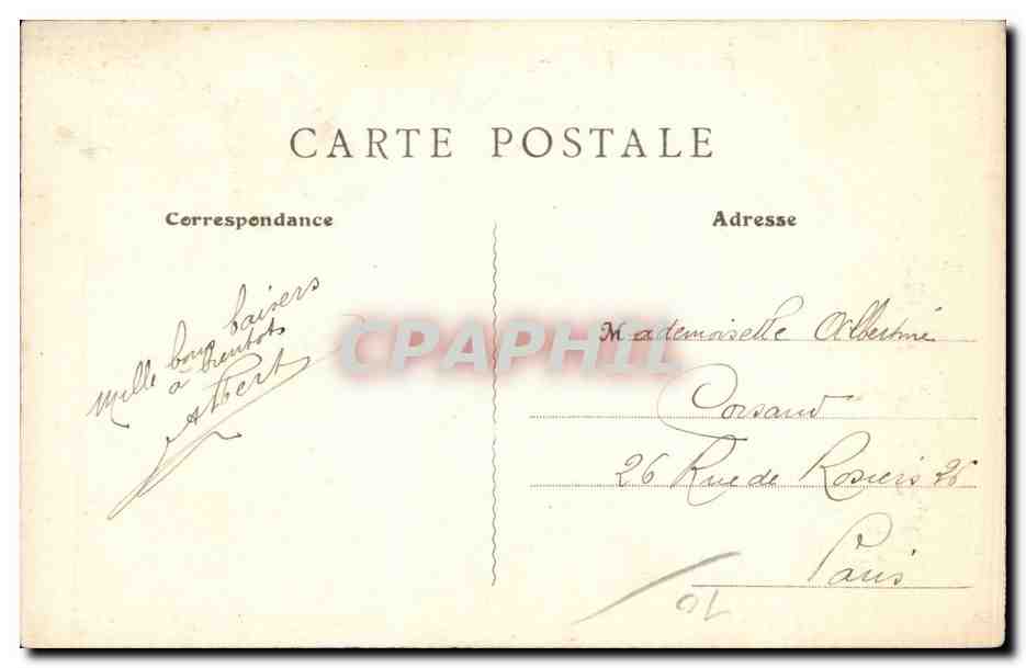 Une pensée de Mailly-le-Camp — carte postale artistique avec fleur de pensée intégrant des scènes militaires — éditeur : BAZIN HILTON AIXIEN — Reverso