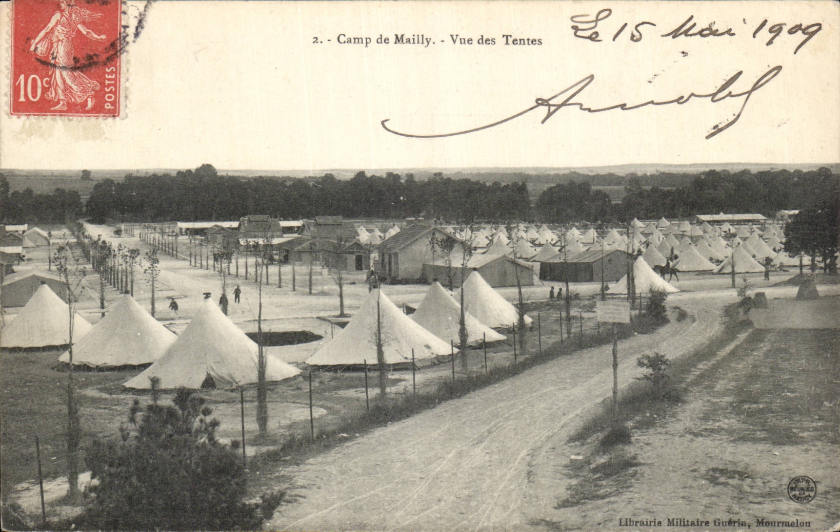 Camp de Mailly — Vue des Tentes — Librairie Militaire Guérin, Mourmelon