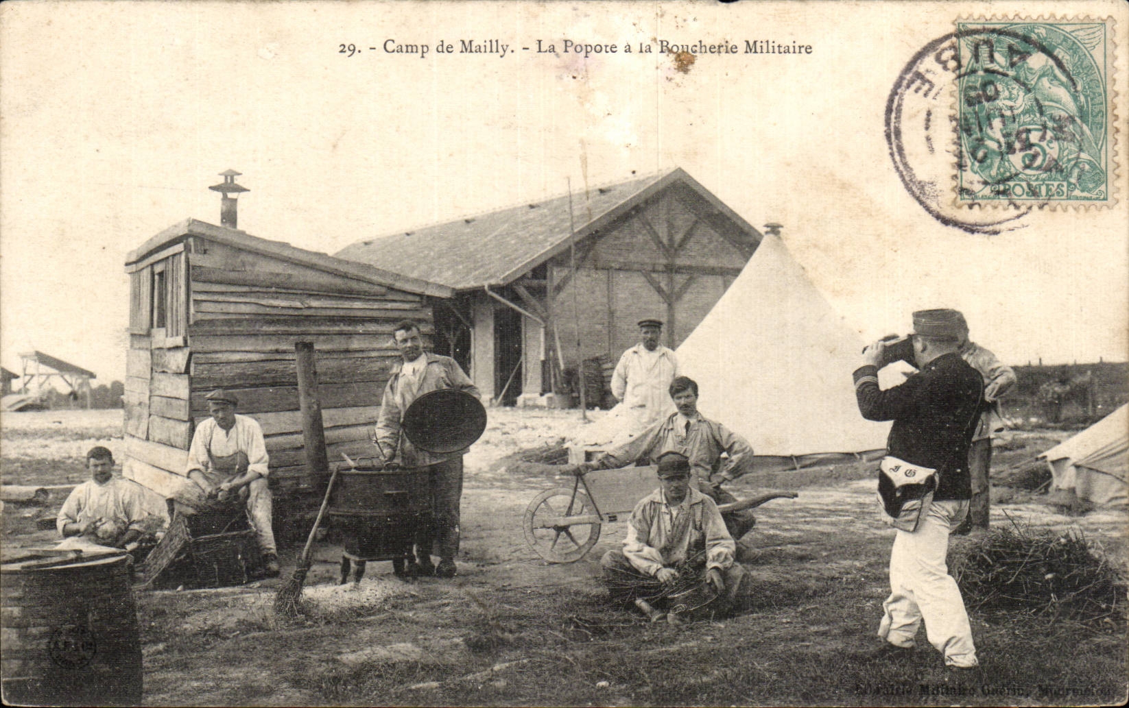 Camp de Mailly - La Popore à la Boucherie Militaire — Éditeur : C. P. M. N°29