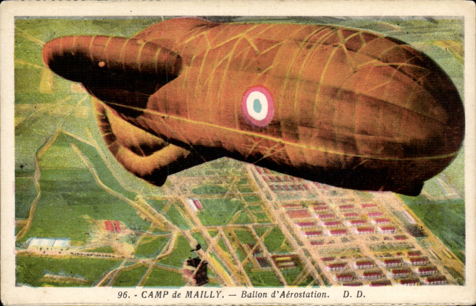 CPA Militaria Mailly le Camp Ballon d'aerostation 