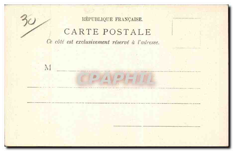 CPA Nimes Presbytere St Castor — Rückseite