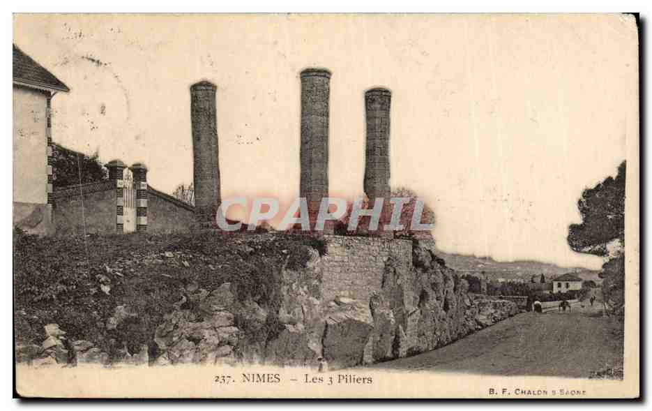 Nîmes – Die drei Säulen — B. F. Chalon s/ Saône, n° 237