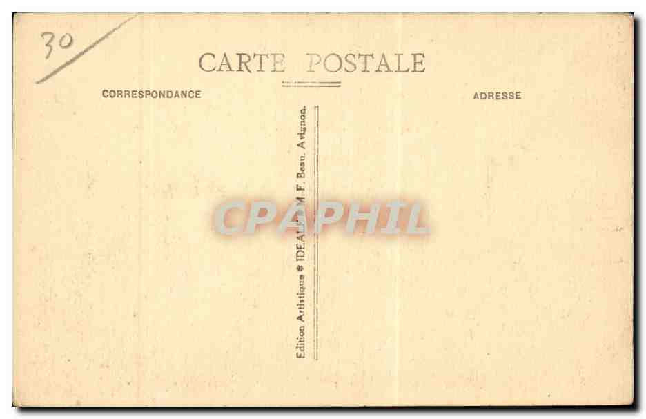 CPA Environs de Roquemaure Montfaucon Le chateau feodal — Rückseite