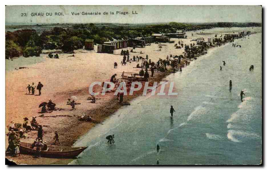 CPA Grau du Roi Vue generale de la plage