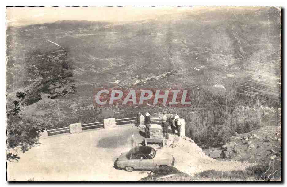 CPSM Genolhac Station touristique Le belvedere des Bouzedes et sa table d'orientation