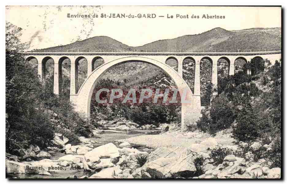 CPA Environs de St Jean du Gard Le pont des Abarines
