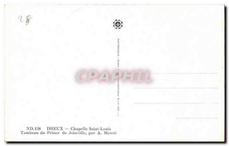 Tombeau du Prince de Joinville — Chapelle Saint-Louis — par A. Mercié — Reverso