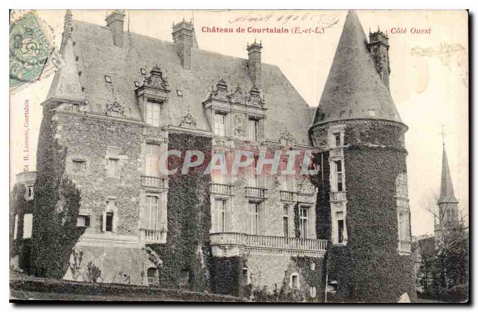 Château de Courtalain (E.-et-L.) — Côté Ouest — Ed. H. Lecointe, Courtalain