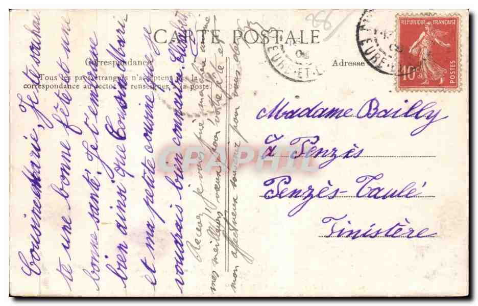 CPA Montigny le Gannelon reliques de Sainte Felicite — Rückseite
