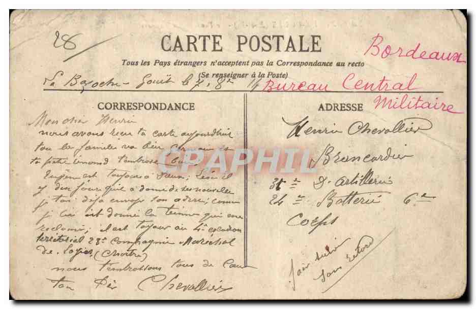 CPA La Bazoche Gouet Le pont de la tannerie — Rückseite