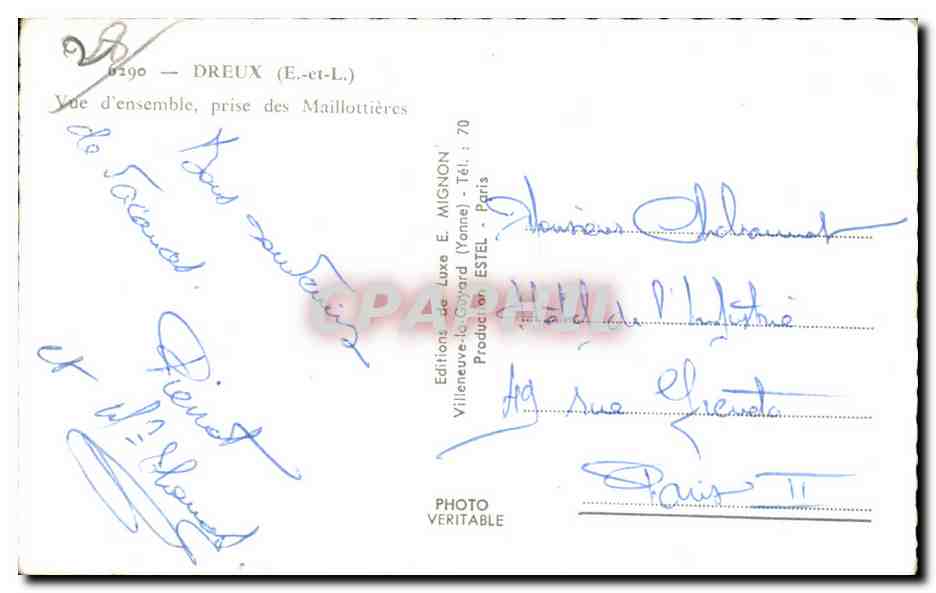 Übersicht von Maillottières — Ansicht von Maillottières — E. Mignon — Rückseite