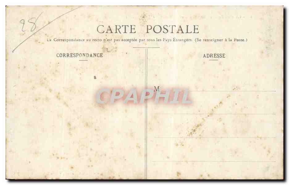 CPA Chateau de Maillebois Cote de la riviere — Rückseite