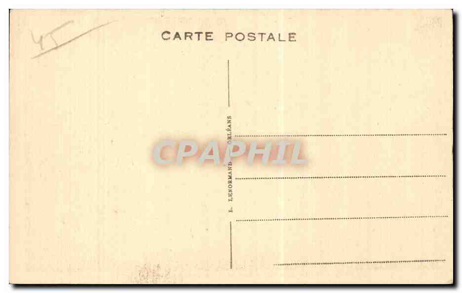 CPA Orleans Square Albert 1er Rue de la Republique Hotel du Berry — Verso