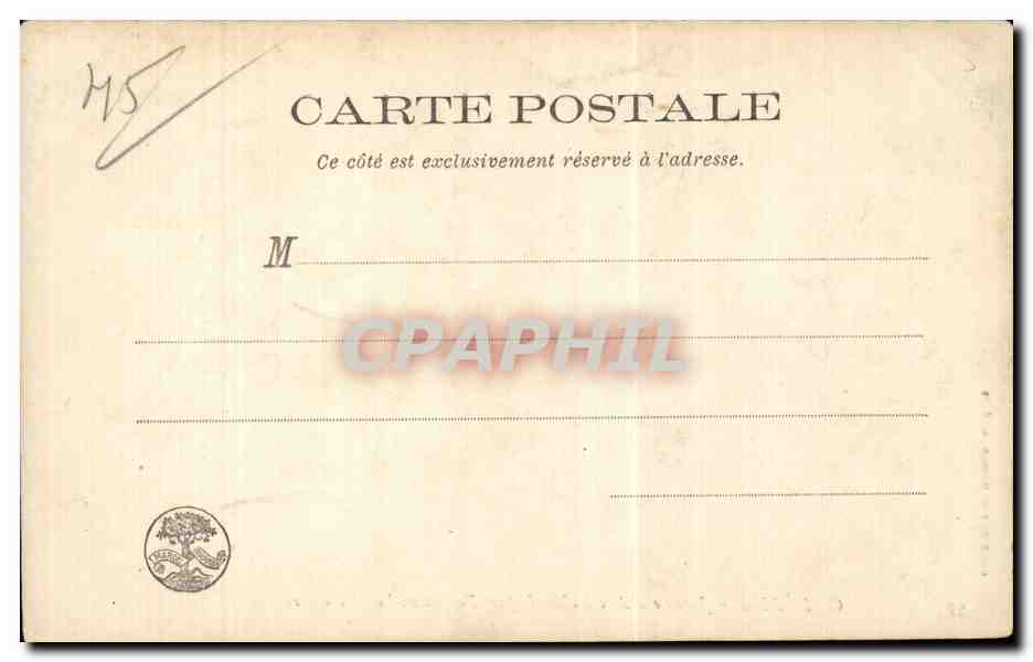 CPA Orleans Jeanne d'arc a cheval par Foyatier Les rotondes — Verso