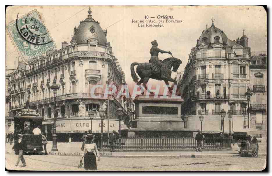 CPA Orleans Jeanne d'arc par Foyatier Les rotondes