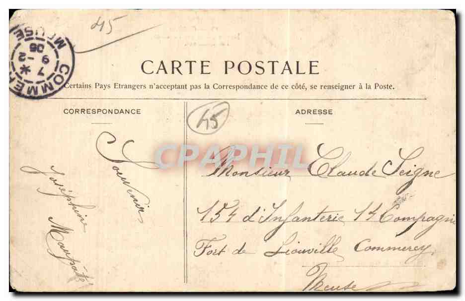 CPA Orleans Jeanne d'arc par Foyatier Les rotondes — Verso