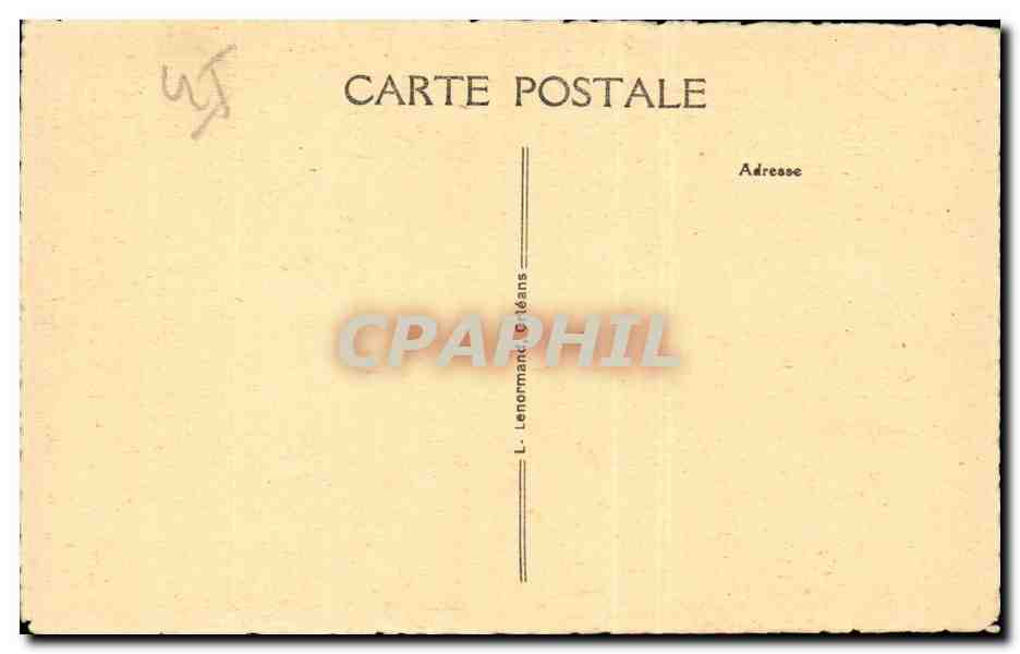 CPA Orleans Le vieil Orleans plan et interieur du cabinet de Jeanne d'arc Rue du Tabour — Verso