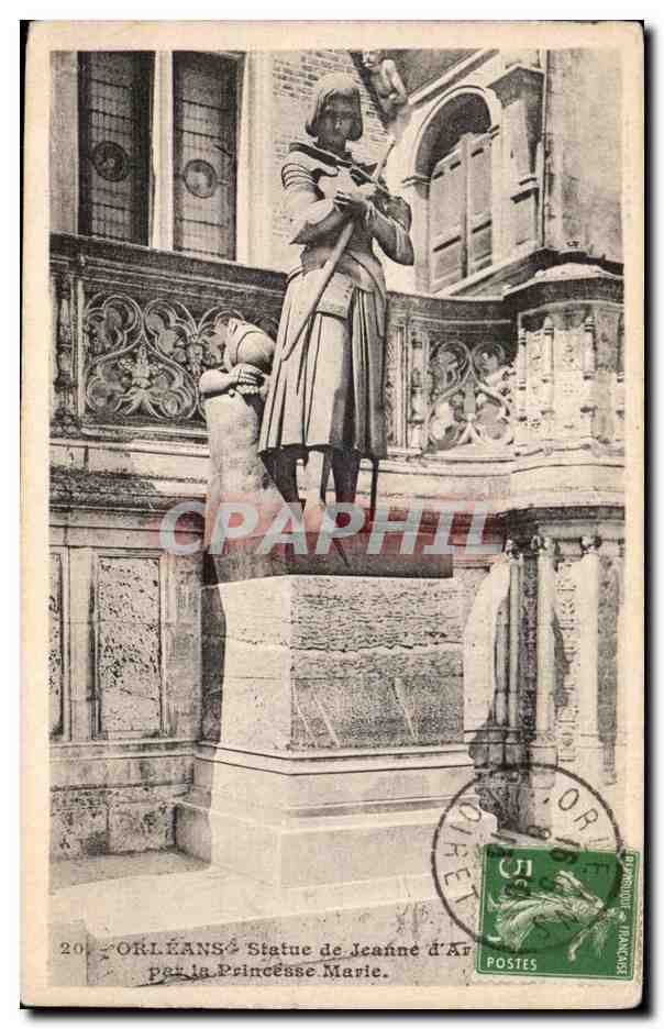 CPA Orleans Statue de Jeanne d'arc par la princesse Marie