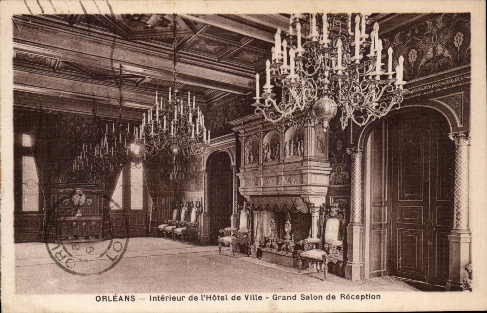 CPA Orleans Interieur de l'hotel de ville Grand salon de reception