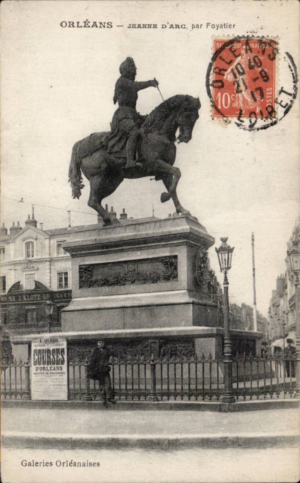 CPA Orleans Jeanne d'arc par Foyatier