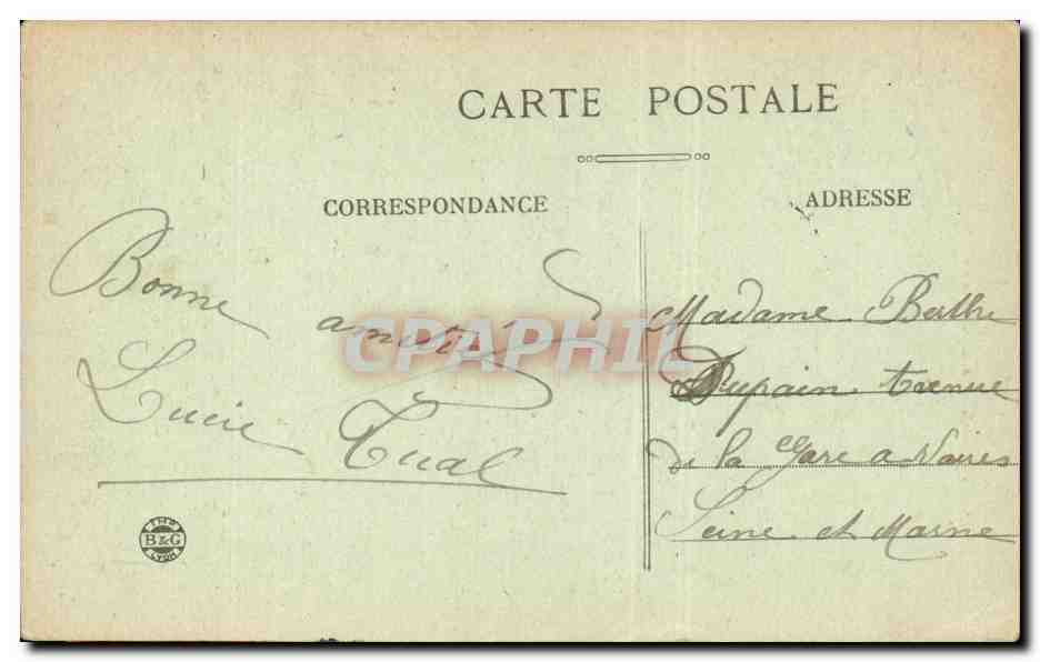 CPA Orleans Jeanne d'arc par Foyatier — Verso
