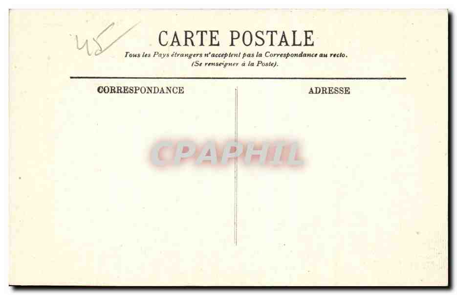 CPA Orleans Gravure de Jeanne d'arc d'apres le tableau de Caumont de l'hotel de ville de Rouen — Verso