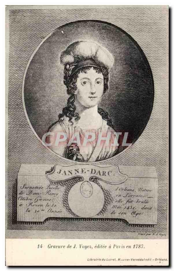 CPA Orleans Gravure de Voyes Jeanne d'arc