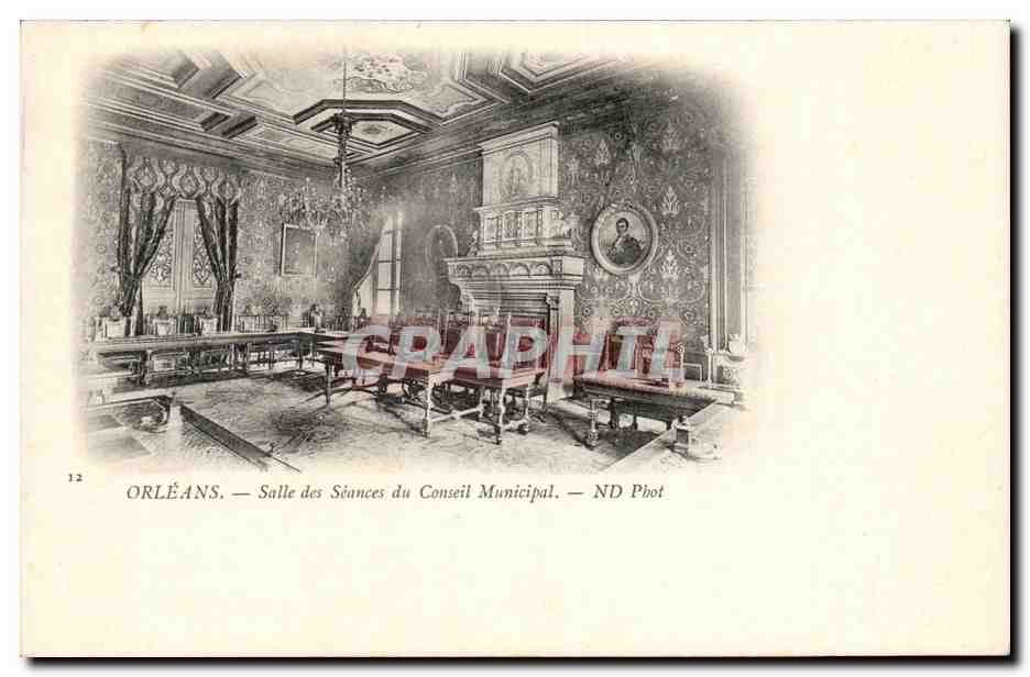 CPA Orleans Salle des seances du Conseil Municipal