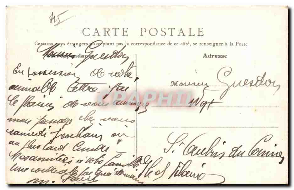 CPA Orleans Rue Bannier et rue de la Republique — Rückseite