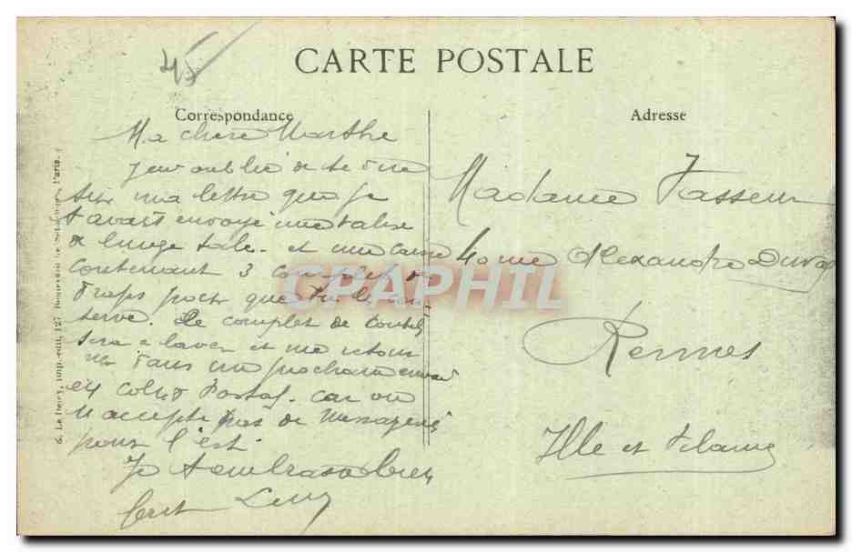 CPA Orleans Entree de la rue Bannier Entree de la rue de la Republique — Verso