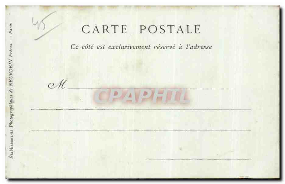 CPA Orleans La caserne du quartier du Portail (artillerie) — Verso