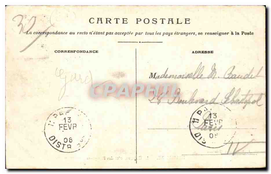CPA Beaucaire Le chateau Cote des remparts — Rückseite