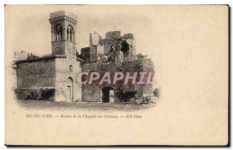CPA Beaucaire Ruines de la chapelle du chateau 