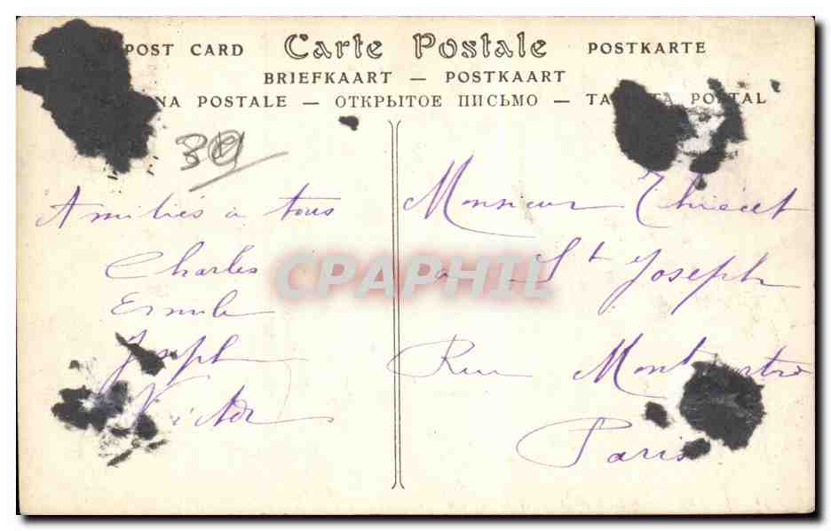 CPA Villeneuve les Avignon Le chateau Saint Andre — Verso