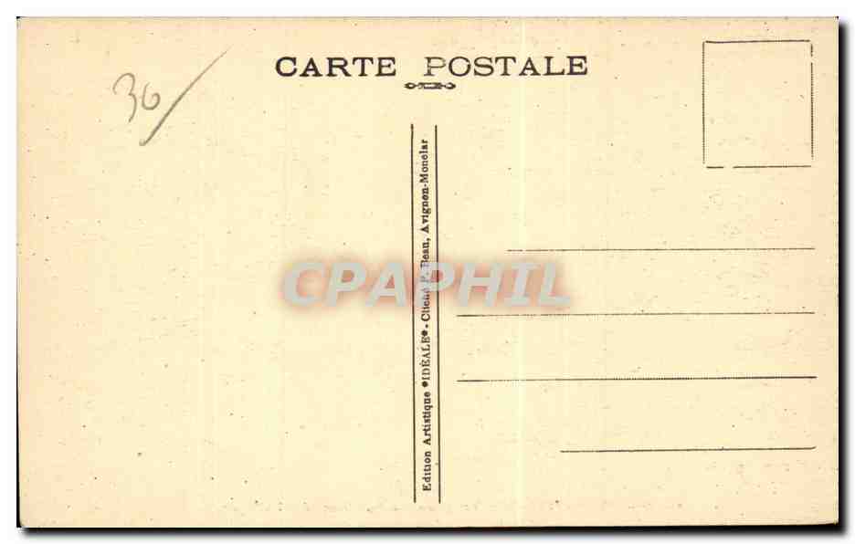 CPA Villeneuve les Avignon Vue generale et fort Saint Andre (14eme) — Verso