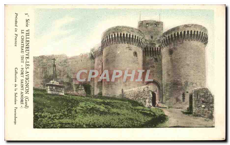 Villeneuve-lès-Avignon — Kasteel genaamd Fort Saint-André — Collectie van de Oplossing, 5e Serie