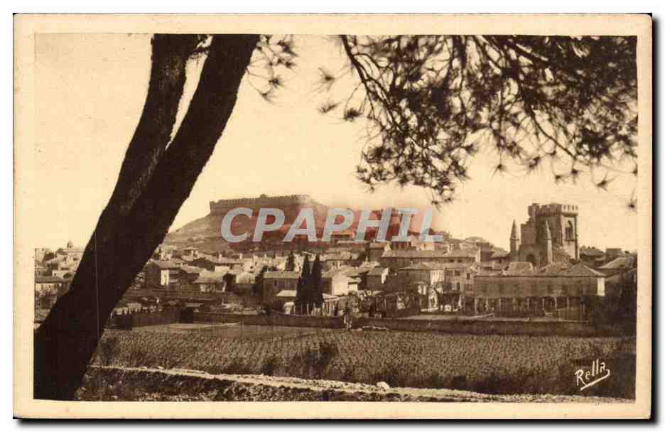 Villeneuve-lès-Avignon — Vista panorámica y el fuerte Saint-André — Rella