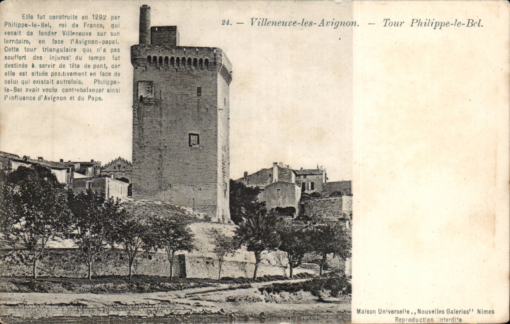 Villeneuve-lès-Avignon — Tour Philippe-le-Bel — Maison Universelle, Nouvelles Galeries, Nîmes