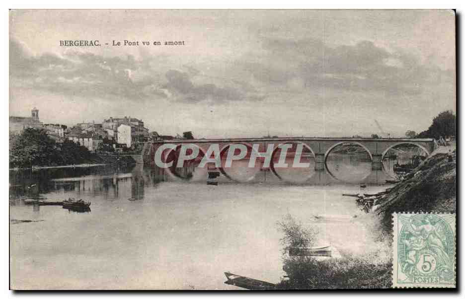 Bergerac - Le Pont vu en amont — éditeur O.D.P. n°214