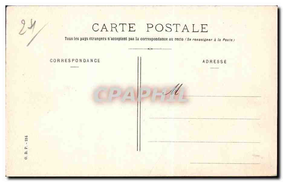 Bergerac - Le Pont vu en amont — éditeur O.D.P. n°214 — Verso