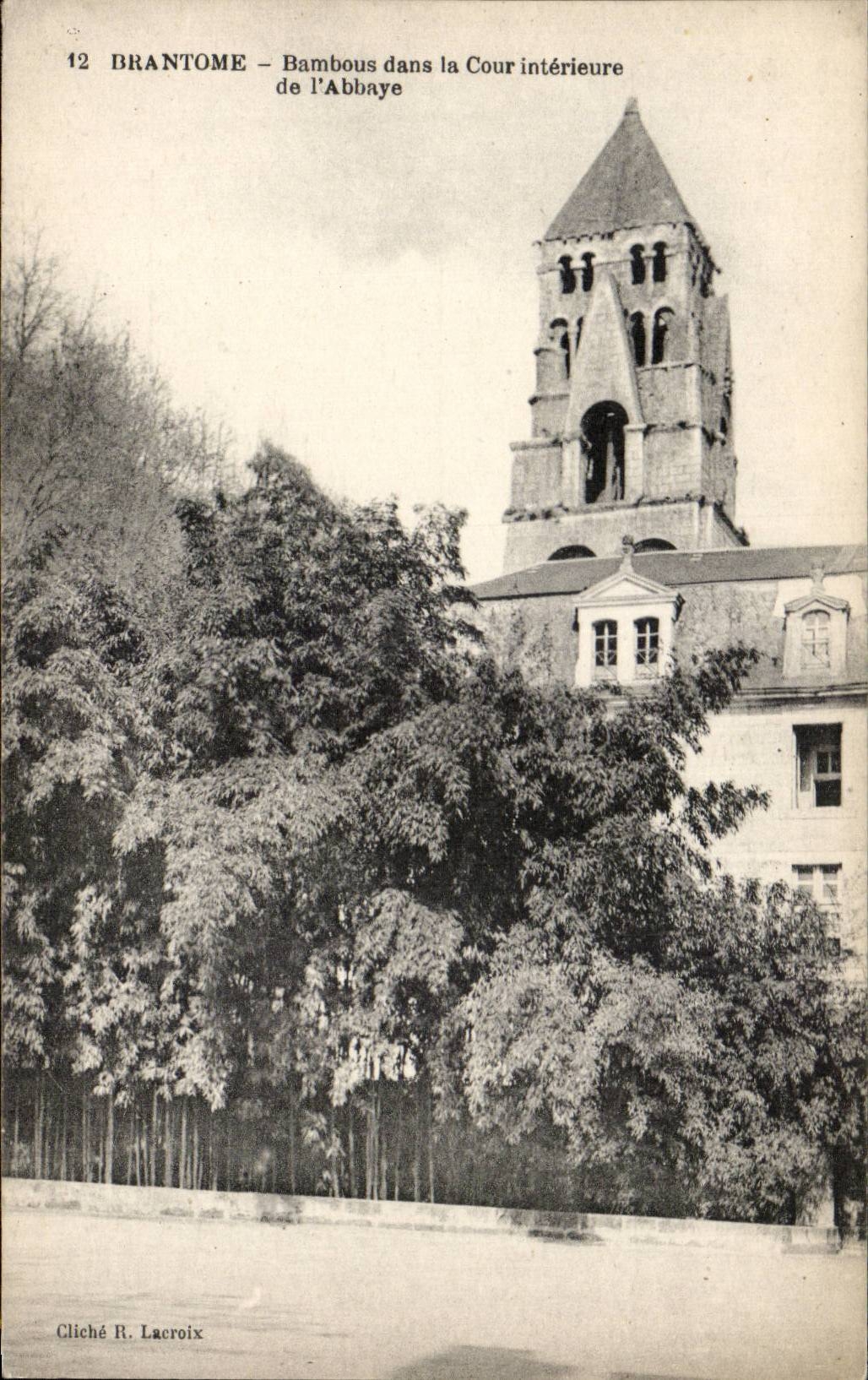 CPA Brantome Bambous dans la cour interieure de l'abbaye