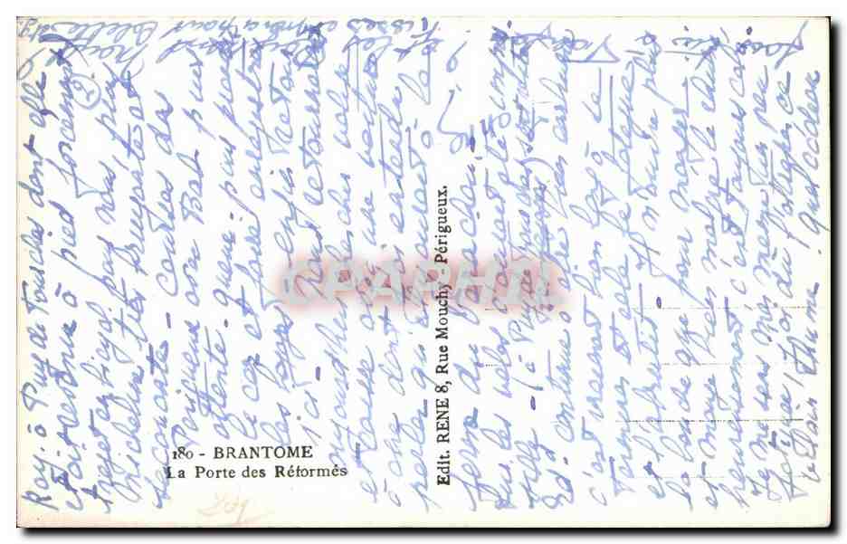 CPA Brantome La porte des reformes — Rückseite