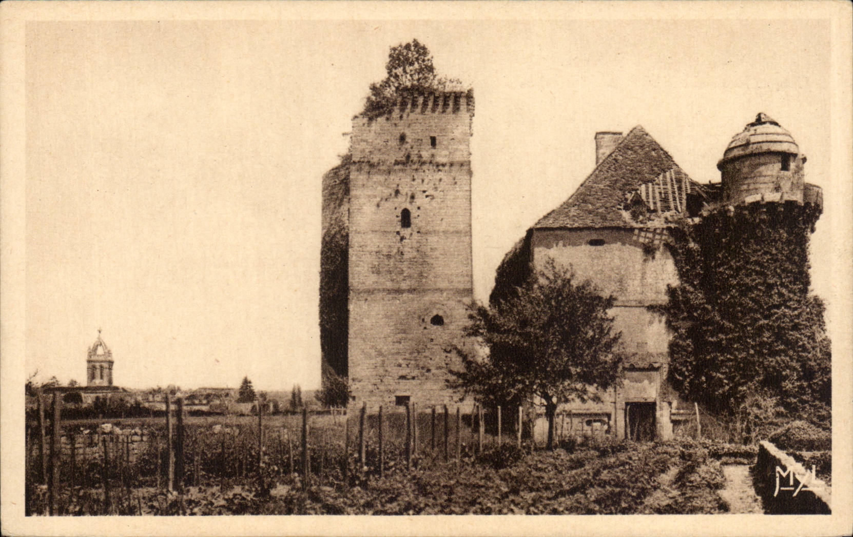 Excideuil (Dordogne) — Donjon Renaissance et Tours Sarrasines — Édition J. Bauch-Lihours