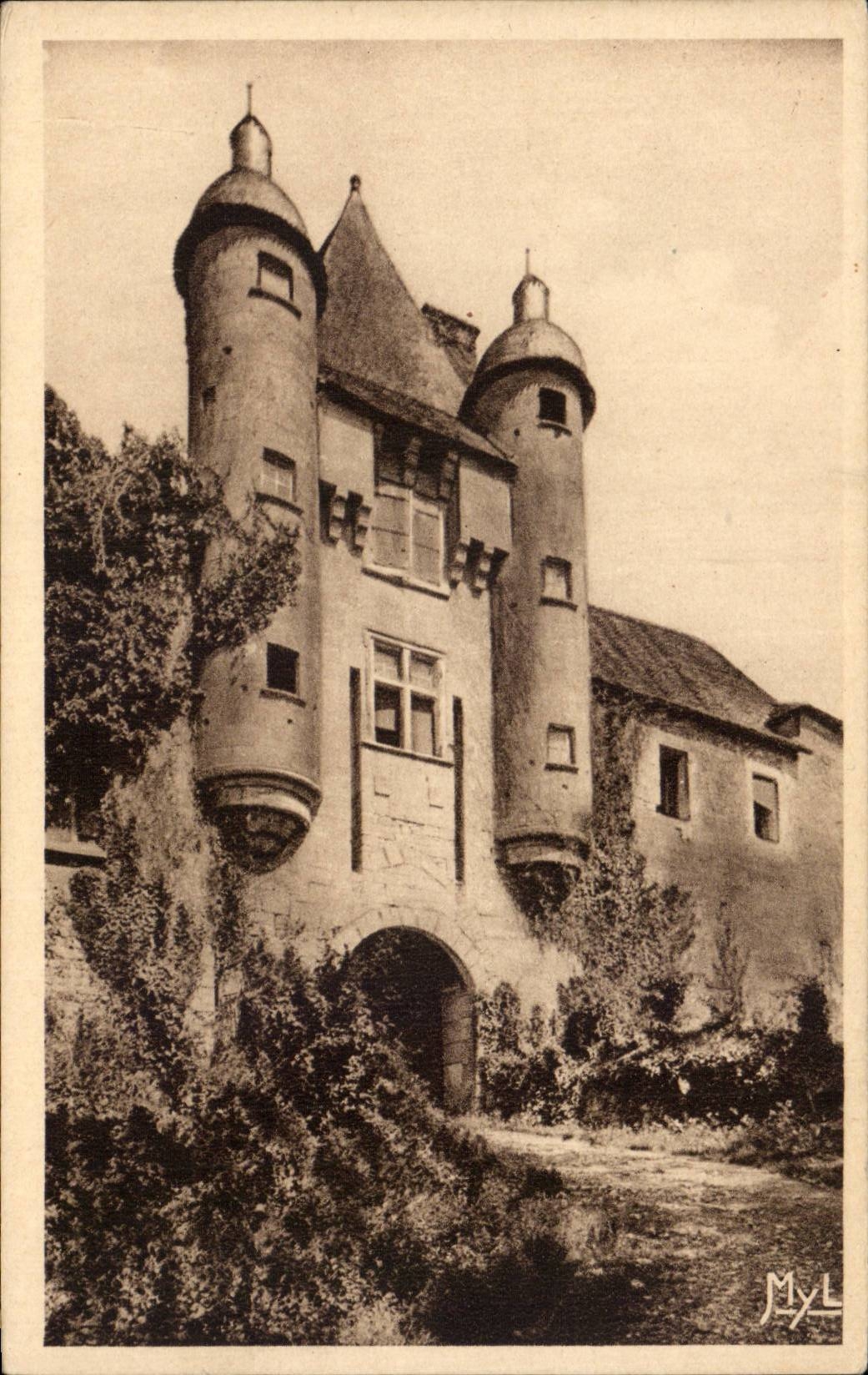 CPA Excideuil Chateau des Talleyrand Perigord Porte fortifiee du chateau