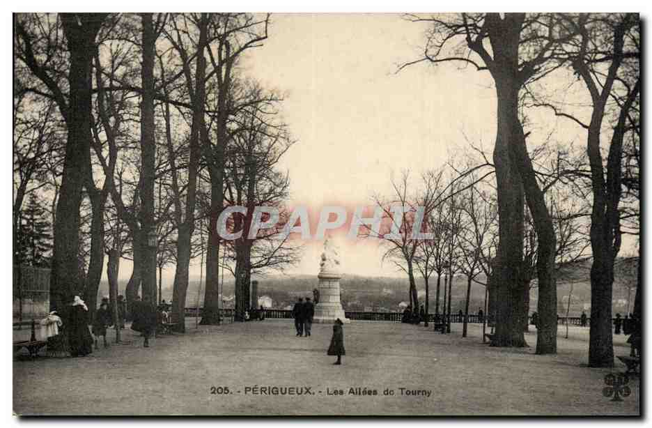 Périgueux — Les Allées de Tourny — éditeur anonyme, n° 205